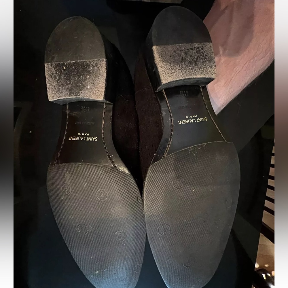 Saint Laurent Paris Wyatt Black Suede Size 41.5/8.5M - Picture 7 of 16
